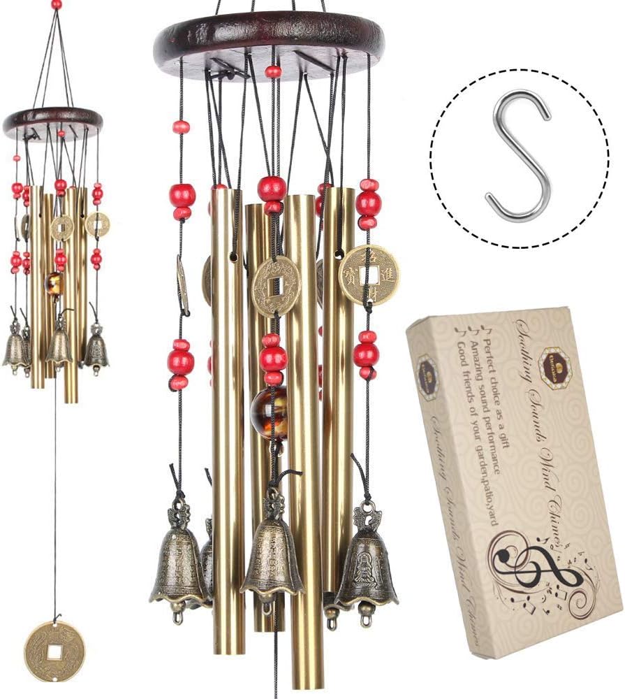 Bwinka Chinese Traditional Amazing Bronze Yard Garden Outdoor Living Wind Chimes 60-90cm (MT-213B)