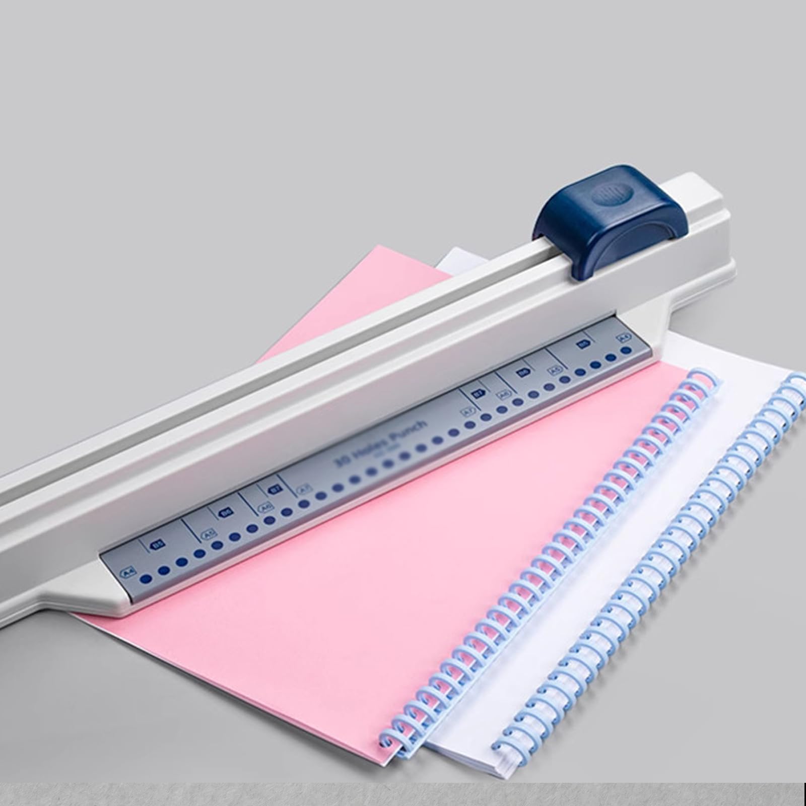 Perforatrice Portatile A 30 Fori per Fogli Sciolti E Rilegatura A Spirale - Perforatrice Manuale Multiforo per Cancelleria da Ufficio E Scolastica