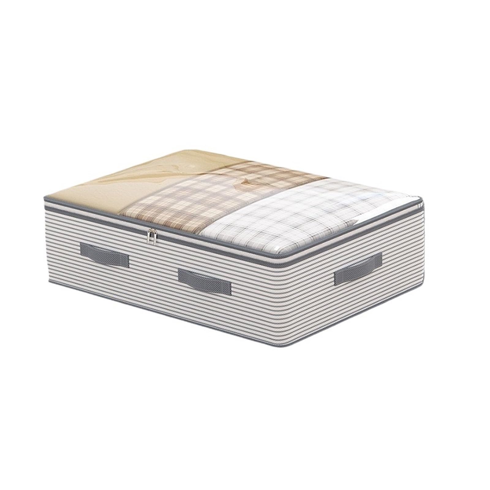 DSFIHJO Non-woven Clothing Storage Bag Quilt Organizer Moisture-proof Clothes Foldable Underbed Storage Bag Wardrobe Blanket Storage Box(L 60x44x20cm S1)