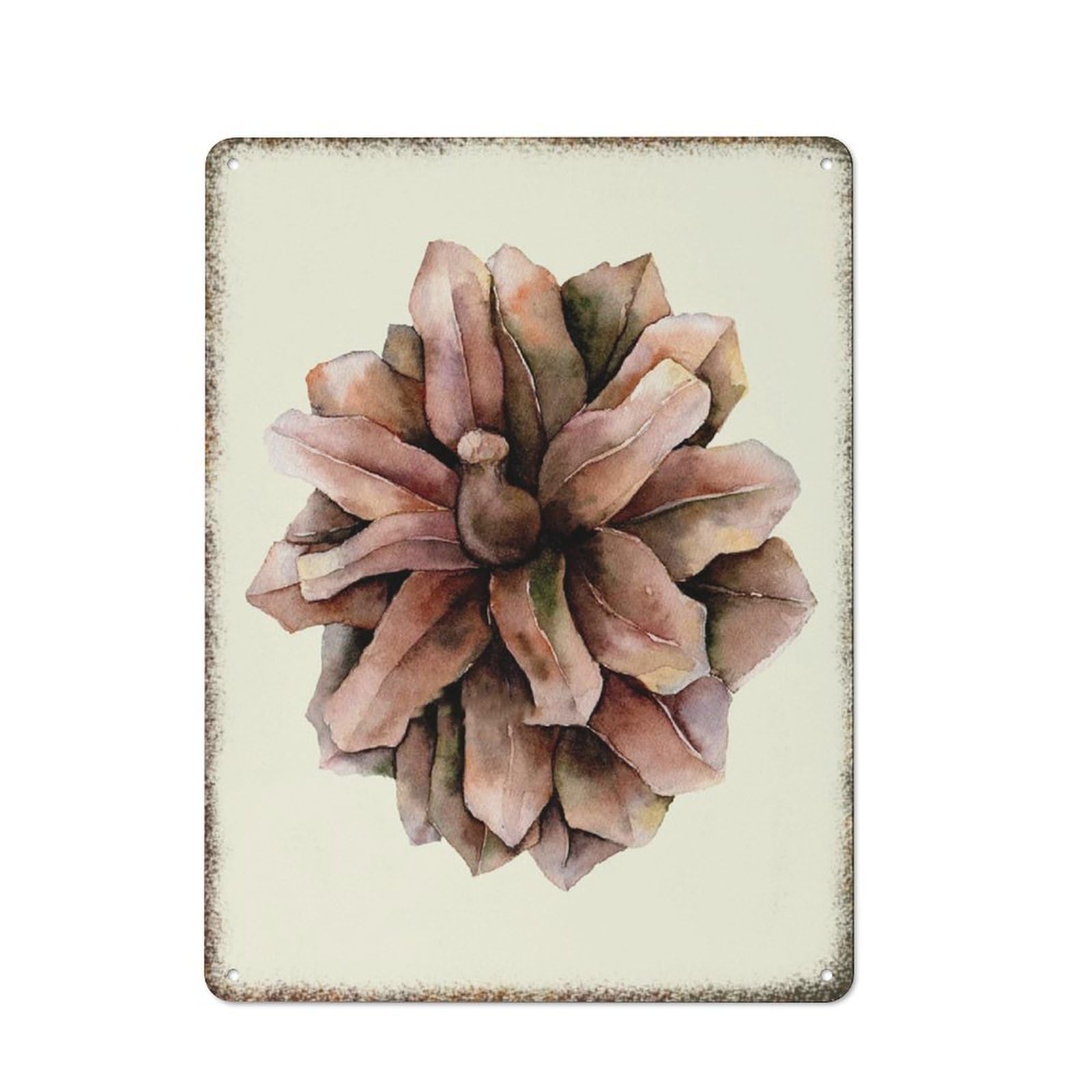 Pinecone Tree Farmhouse Retro Metal Sign Fashion Humorous Style Fence House Garden Wall Tin Decor 8x12 Inch
