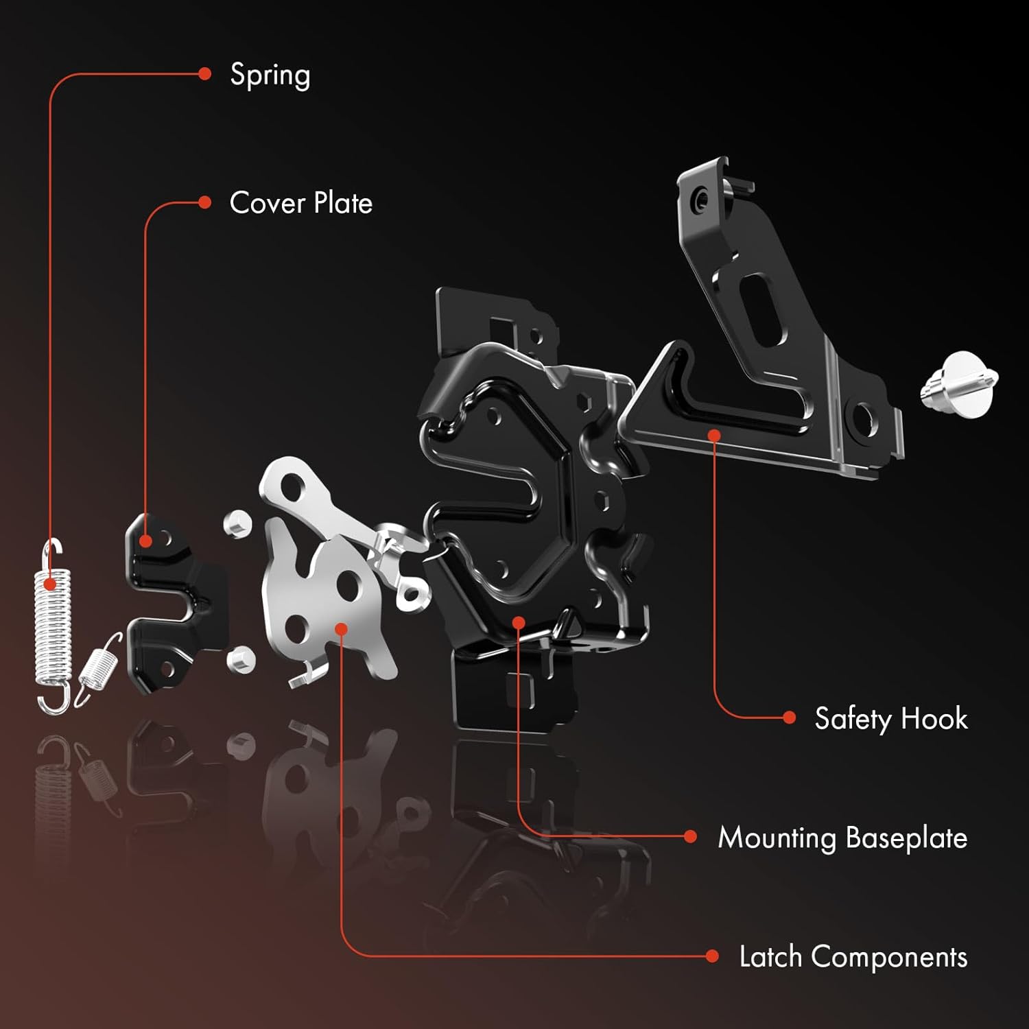 A-Premium Hood Latch Lock Compatible with Chrysler Voyager 2001-2003, Town & Country 2001-2007 & Dodge Grand Caravan/Caravan 2001-2007, Front Hood Lock Engine Bonnet Latch Assembly