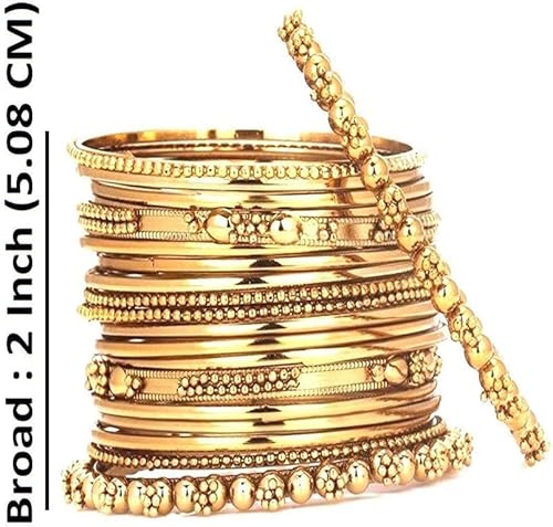 Miniatura 6 de Efulgenz Indian Oxidized Bangle Bracelet Set for Women Antique Bangle Set Plain Metal Bangles Boho Bracelet Set Fashion Statement Jewelry for Women