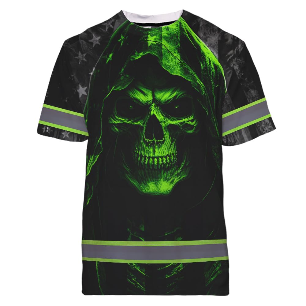 Maddly High Visibility US Flag Collection Safety Workwear Custom Name for Workers, Runners, Truckers, Patriotic