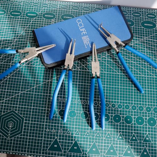 Juego de alicates para anillos de 300 mm y 4 piezas para reparación de coche 6