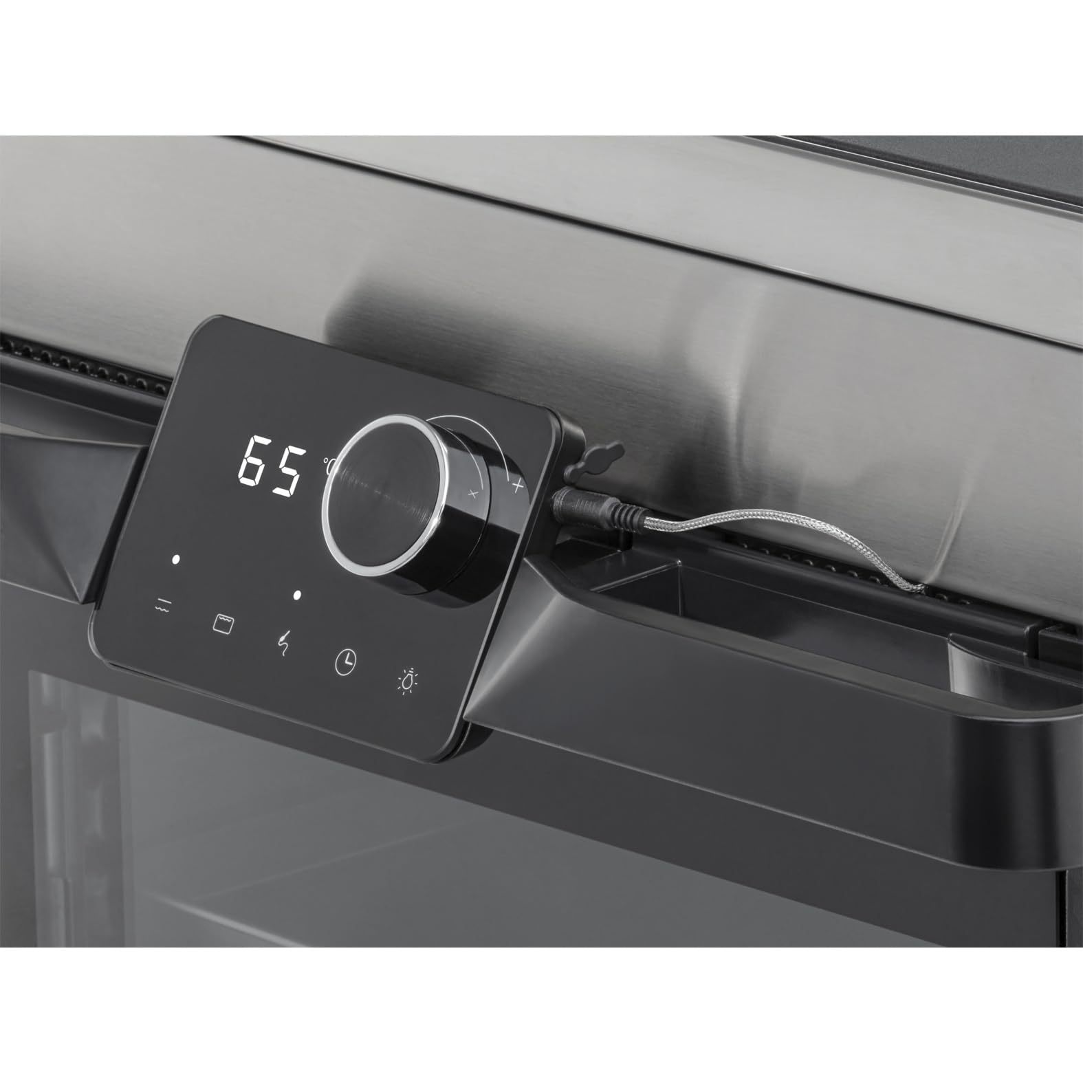 WMF Barbecue électrique Profi Plus Urban Master pour cuisine d'extérieur – Barbecue sur pied jusqu'à 340 °C, barbecue 2-en-1 sans gaz pour balcon avec four jusqu'à 200 °C