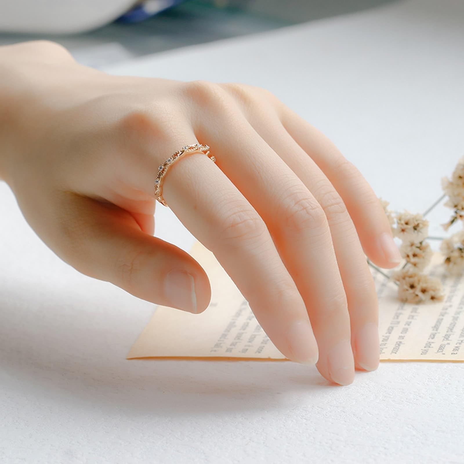 Fede nuziale in oro 9 K/14 K/18 K con diamante, 2,2 mm, infinito