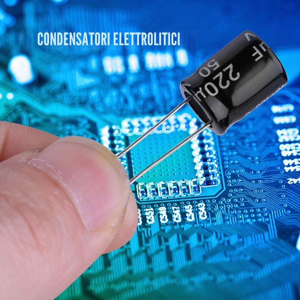 Hilitand Kit di condensatori elettrolitici Fai-da-Te Alto 990pcs Kit 36 ​​valori 10 V ~ 50 V 0,1 uF a 1000 uF