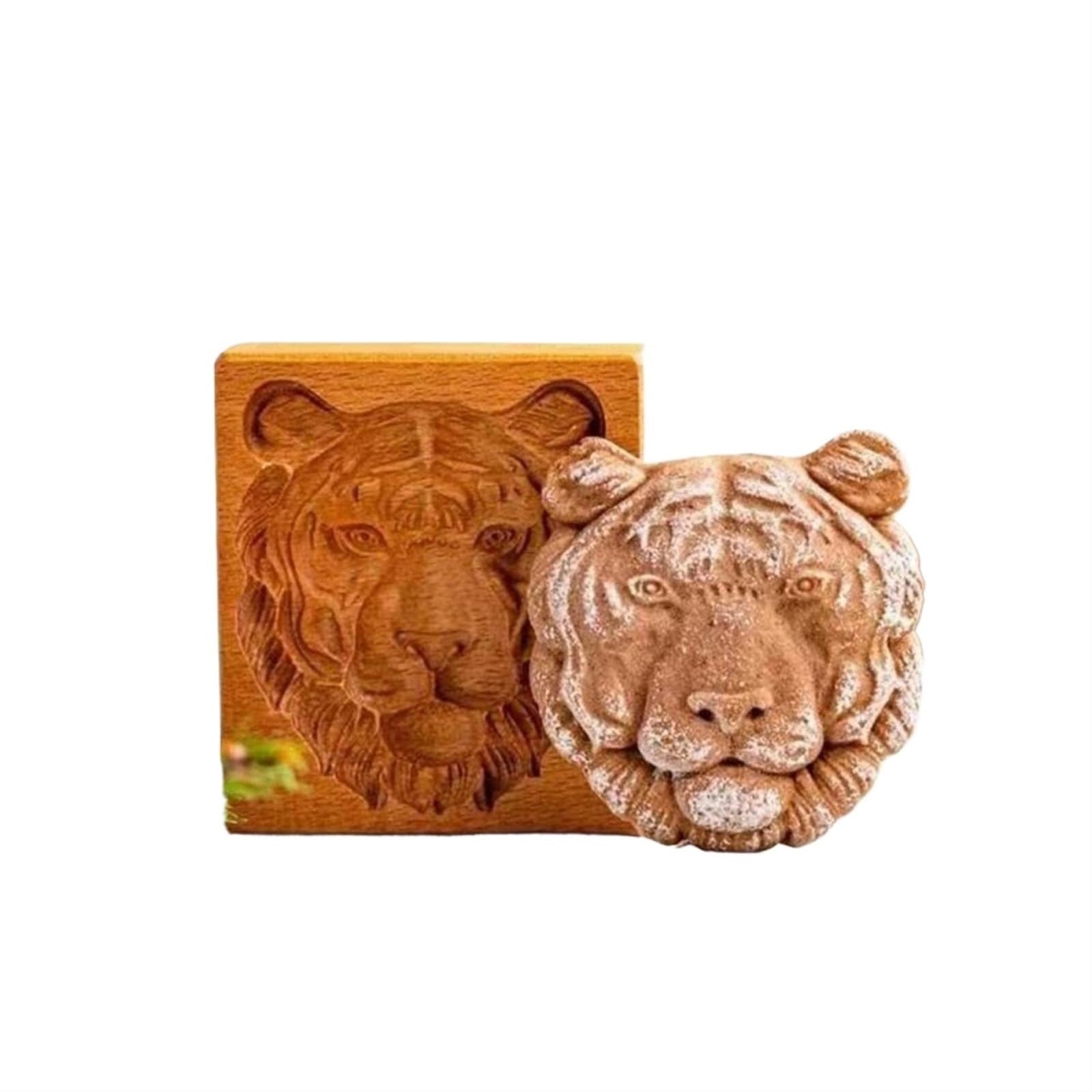 Moules à biscuits en bois, à biscuits, emporte-pièce de type presse avec motif poule, oiseau, lapin, poisson 3D, moules à biscuits en bois avec de bons vœux for la pâtisserie, en bois ，Moule