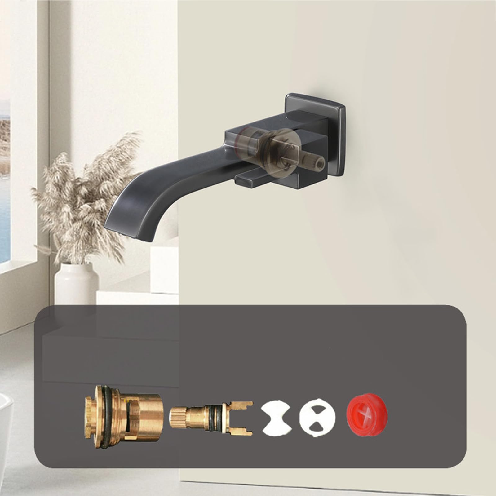 Robinet Mural Eau Froide Uniquement Laiton G1/2 Chromé