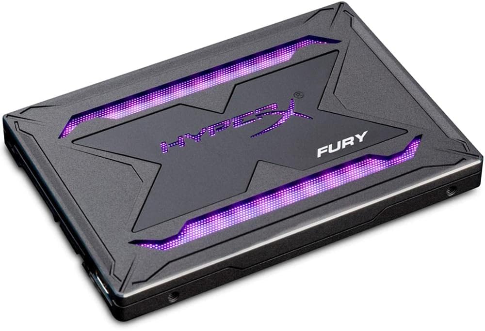 HyperX Fury RGB SSD 240GB Mounting Bundle Kit SATA 3 2.5" Solid State Drive Black Case with Multi-Color RGB SHFR200B/240G thumbnail 2