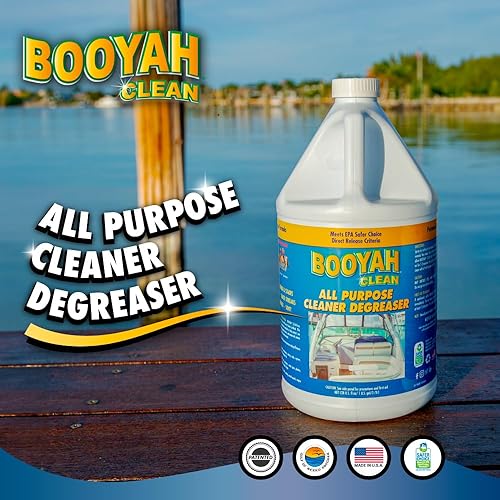 Vista 4 de Booyah Clean Limpiador desengrasante multiusos, elimina la suciedad, las manchas, la sangre de pescado, el aceite, la grasa, las rayas negras