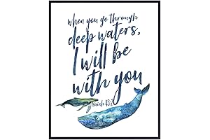 Isaiah 41:10 Whale Wall Decor