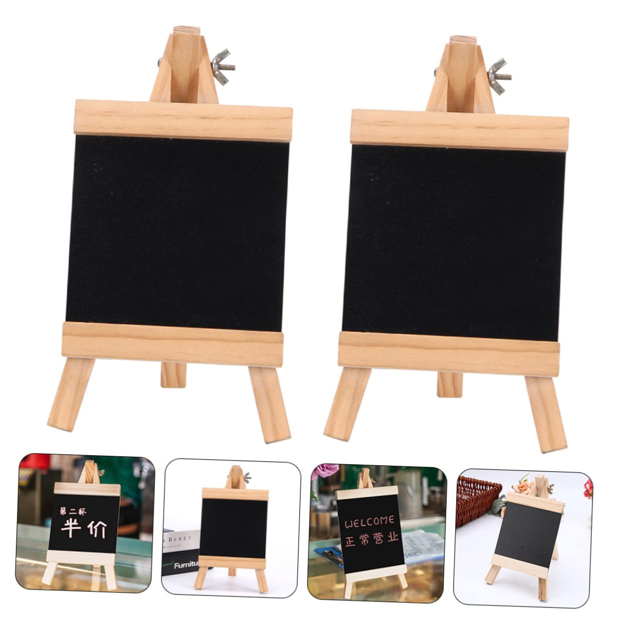 NUOBESTY 6stücke Multifunktionale Tischtafel Kleine Kreidetafel Für Dekoration Wiederverwendbare Nachrichtentafel Für Küche Garten Hochzeiten Und Feste