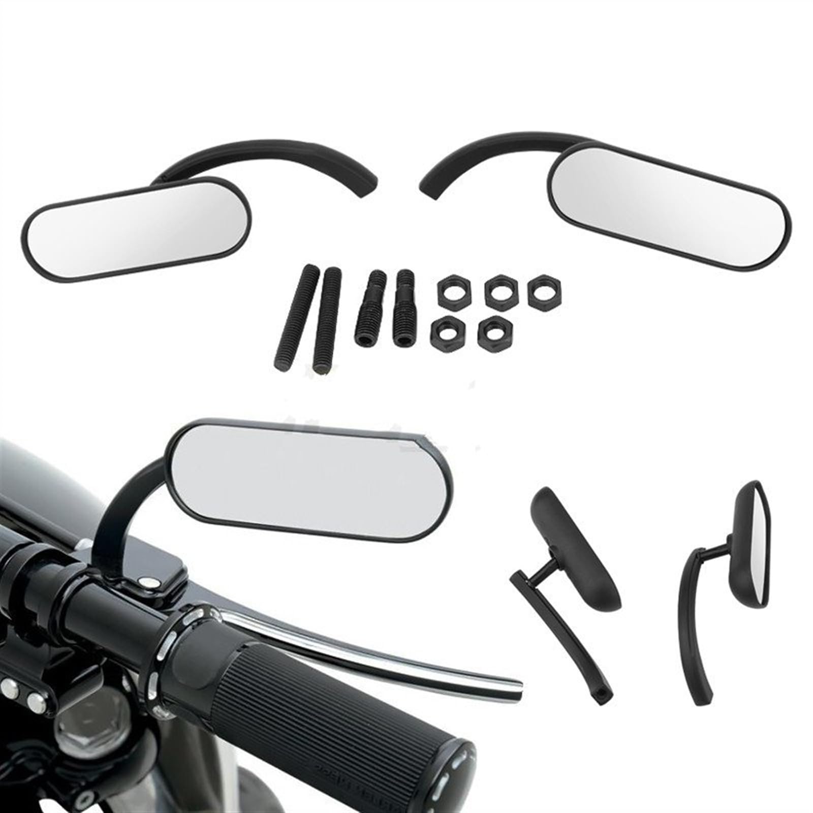 Pour Suzuki Pour Intruder 750 Pour Boulevard C50 Moto Vélo ATV Aluminium 7/8 ''22mm Extrémité Barre Rétroviseur Latéral Rétroviseurs Moto