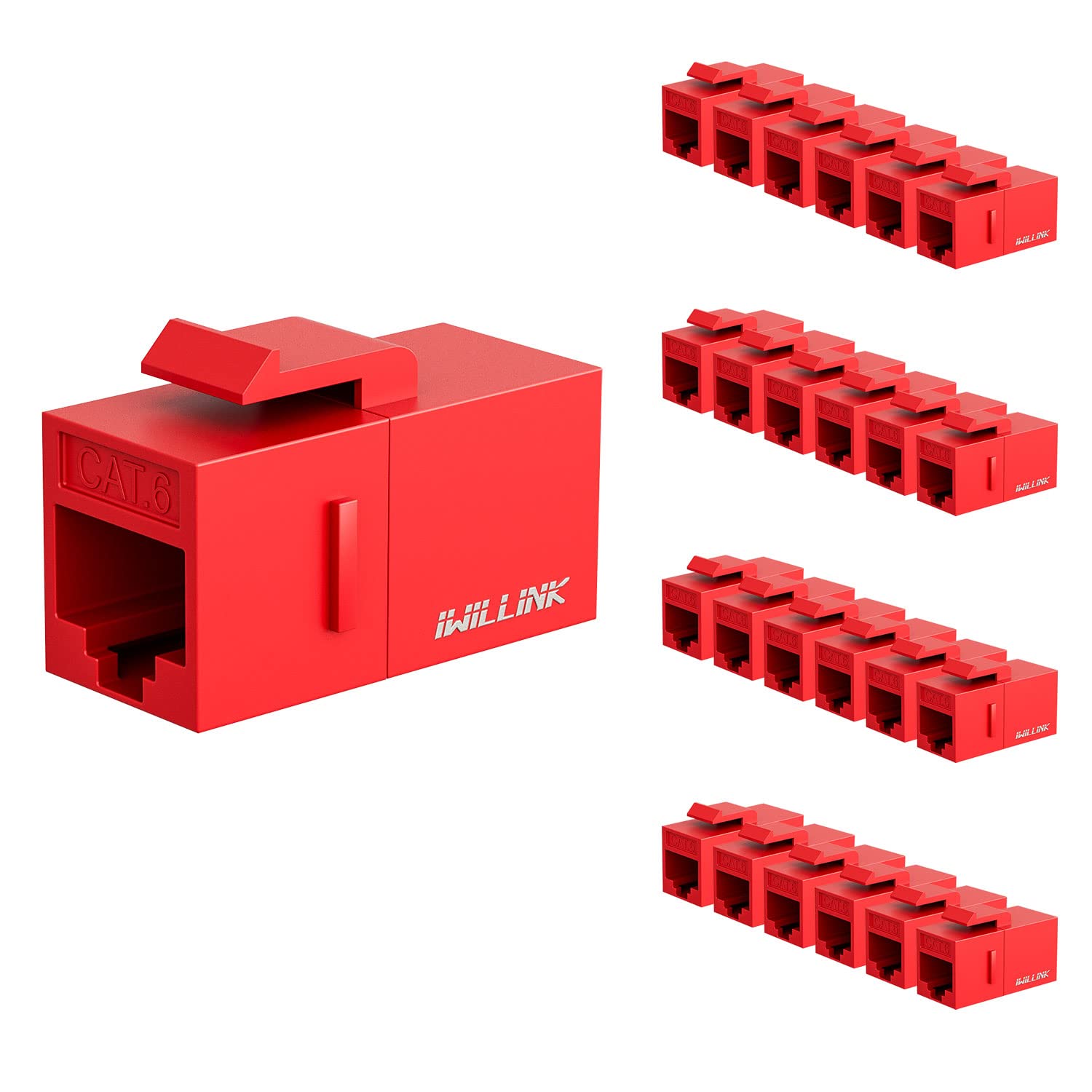 Amazon.co.jp: iwillink RJ45 Cat6 キーストーンカプラー 25個パック
