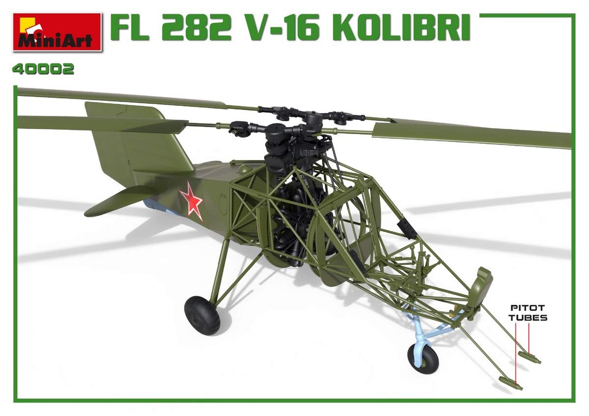 MiniArt 41002 1:35 FL 282 V-16 Hélicoptère Kolibri - Reproduction fidèle, modélisme, kit Plastique, Bricolage, Loisirs créatifs, Collage, kit modèle, à Assembler, Non Peint