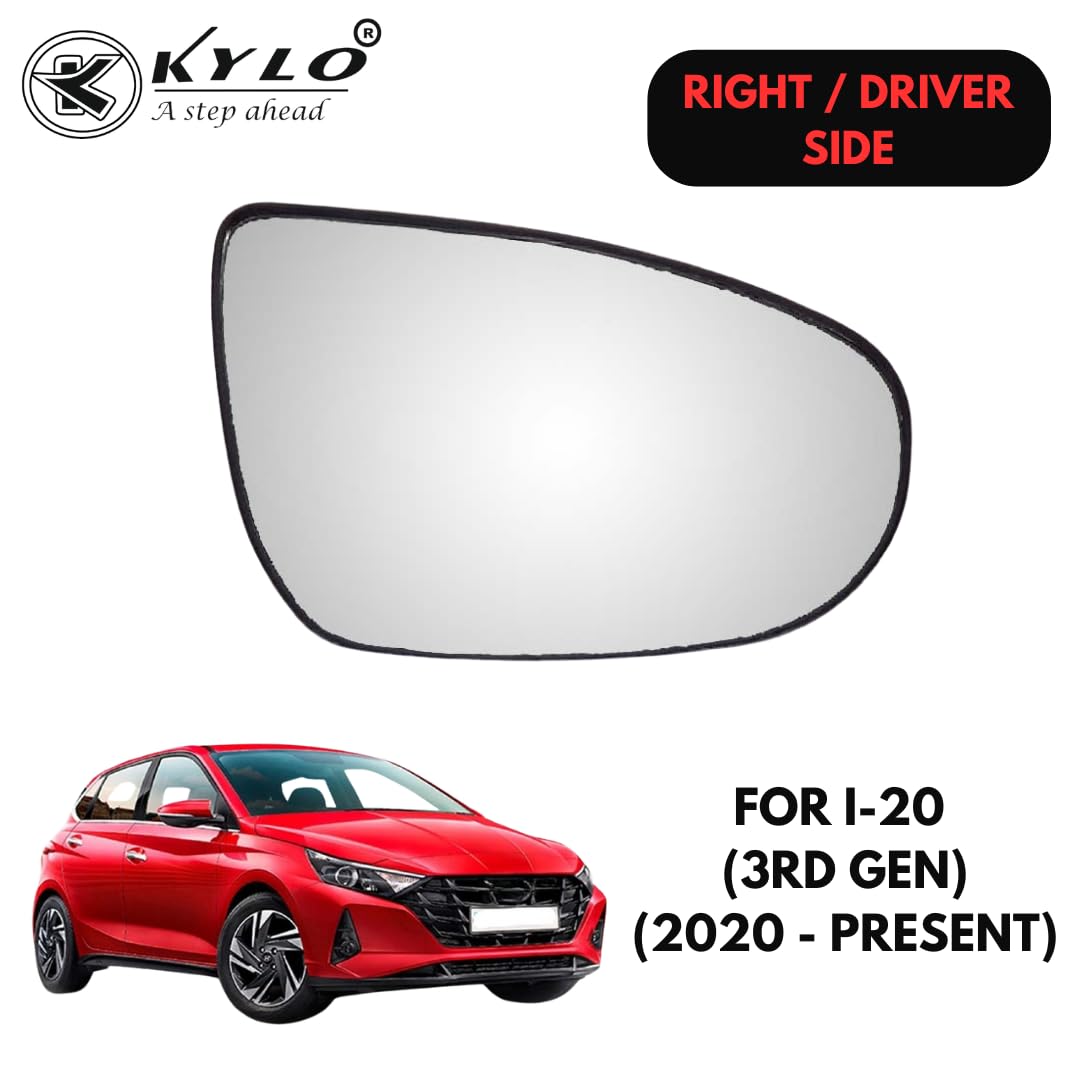 Kylo I-20 3rd Gen (2020-Present) Driver Side (Right Side) Car Side Mirror Glass/Tukdi/Sub Mirror Plate - Image 2 thumbnail