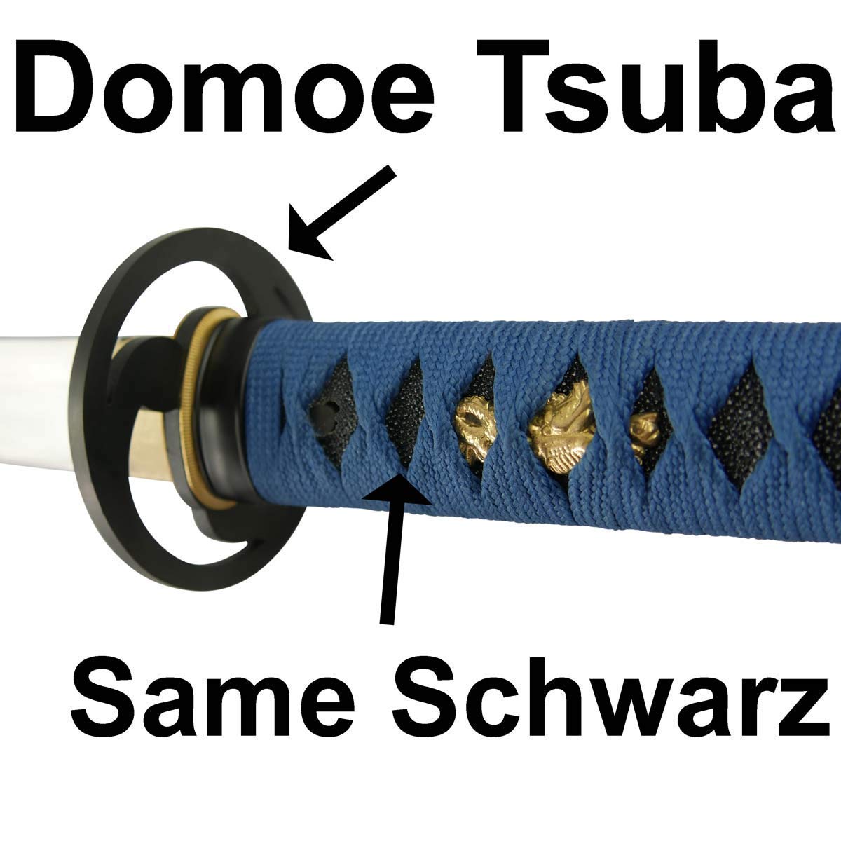 Katana Aoi Domoe Samuraischwert Metall Klinge Federstahl sehr scharf!
