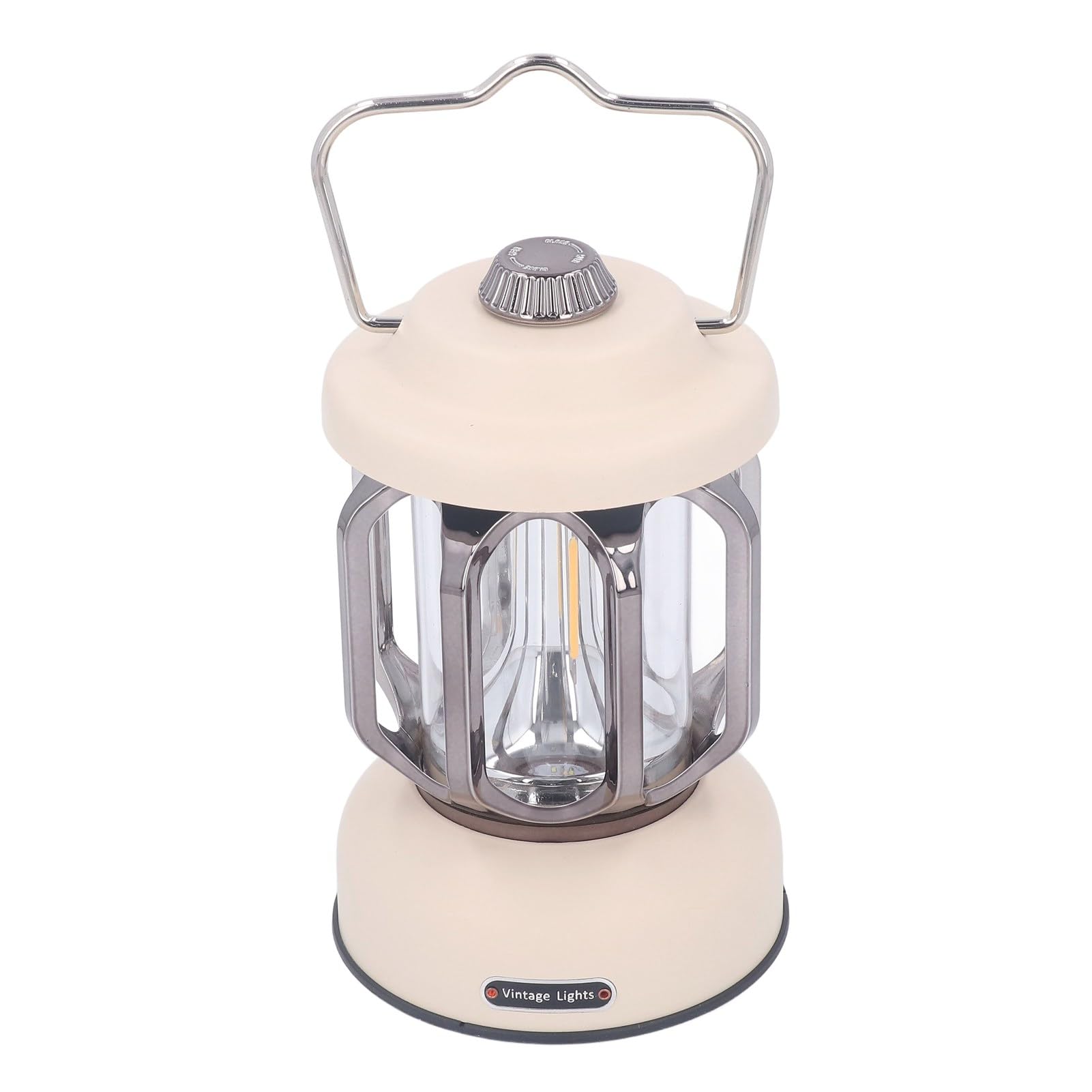 SIXRUN Linterna de Camping Retro, Lámpara de Camping Vintage ABS con Batería Recargable Tipo C, 3 Modos de Luz Regulable, Diseño de Gancho Impermeable para Tienda de Campaña, Jardín, Patio, Uso de