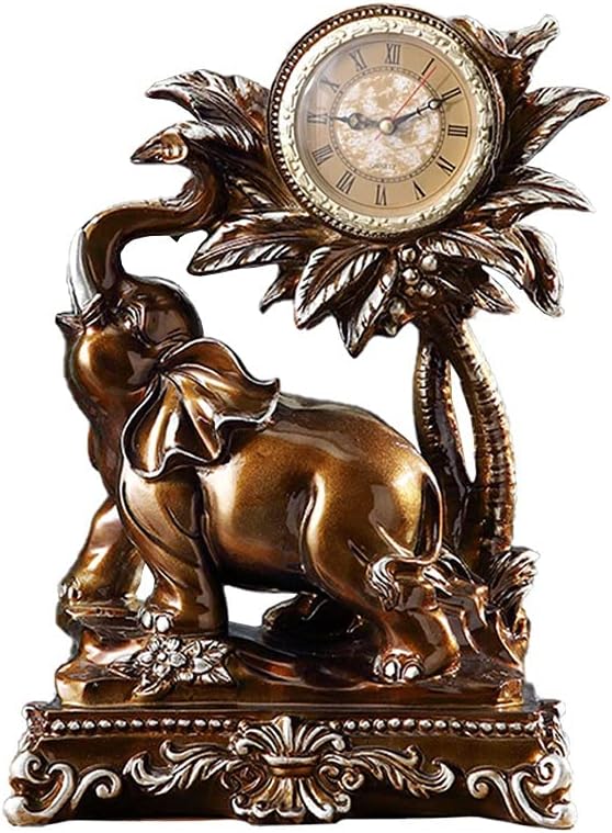 Clock Desk Clock Home Living Room Bedroom Decoration Creative Desktop Decoration Retro Desk Clock Table Clock (Color : B Size : 1) (B 2)