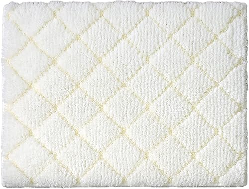ふかふか バスマット 45cm×60cm 「ゆきふみ」日本製 吸水 抗菌 防臭 衛生的 洗える お風呂マット 足拭きマット 大きめ 大判 大きい ズレにくい 滑り止め シンプル 厚手 白 ホワイト 防汚 洗濯 45×60