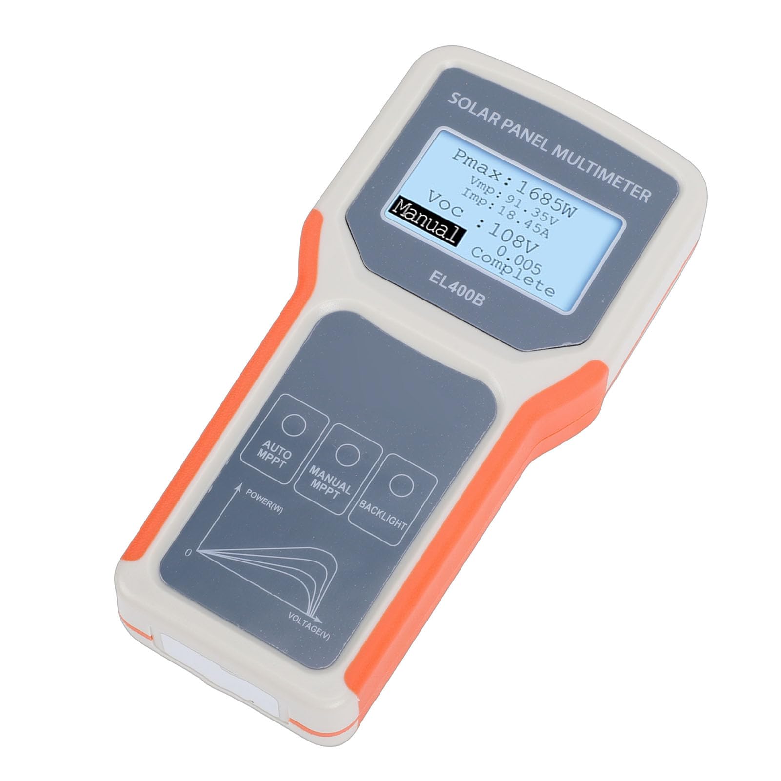 SIXRUN Tester per Pannelli Solari, Multimetro Fotovoltaico MPPT con Display LCD, Misura Tensione e Corrente per Sistemi Solari da 5-400 W per Utenti e Installatori