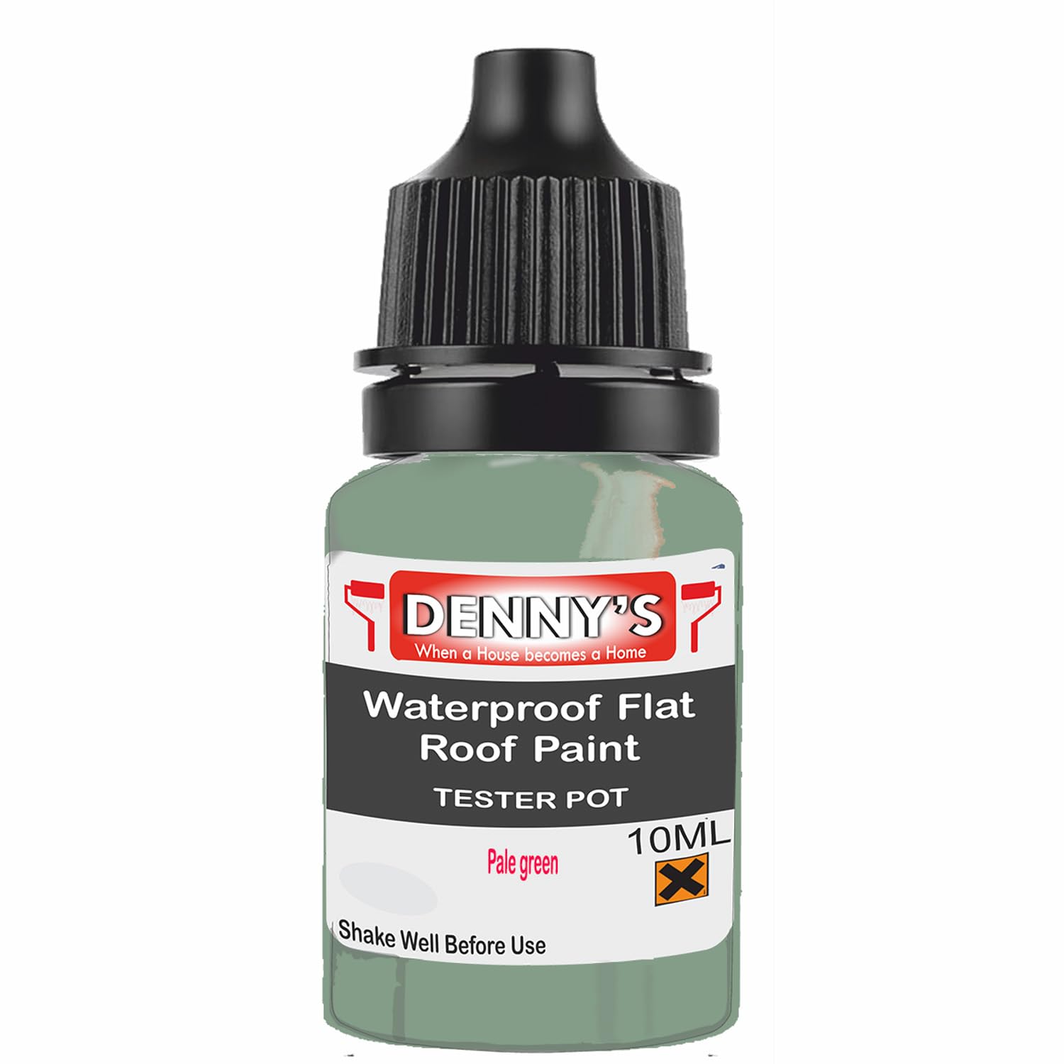 SCOOBYS PAINTS BACK IN THE MIX Chlorinated Rubber Flat Roof Paint – Waterproof Roof Sealer & Leak Repair Coating, Quick Drying, High Adhesion (Pale green, 10ML Tester Bottle) — image 1
