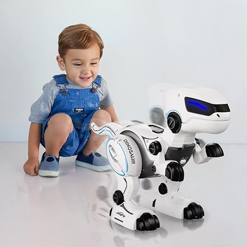 Miniatura 5 de Juguete T-Rex programable inteligente de dinosaurio a control remoto para niños, juguete T-Rex para caminar, bailar, cantar, rugir, dinosaurios,