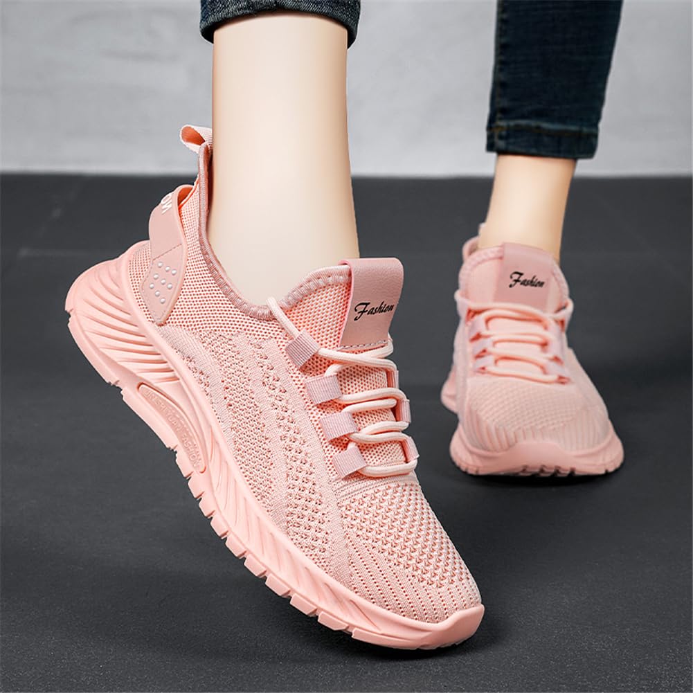 Chaussures de Sport Femme Beige Légeres Mesh Lacets/Slip-on Respirantes Fitness Randonnée (36-41 EU)