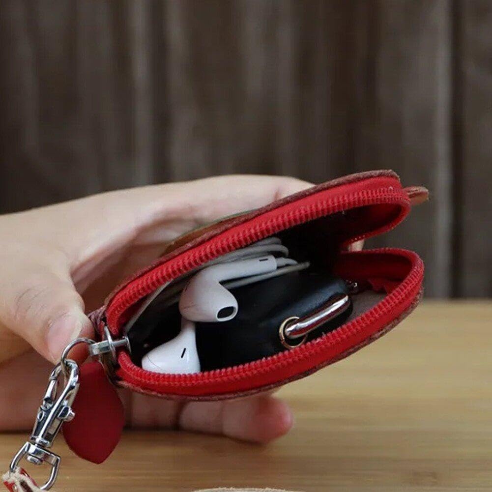 Amazon.co.jp: 小銭入れ コインケース レザー製 アップル りんご ミニ
