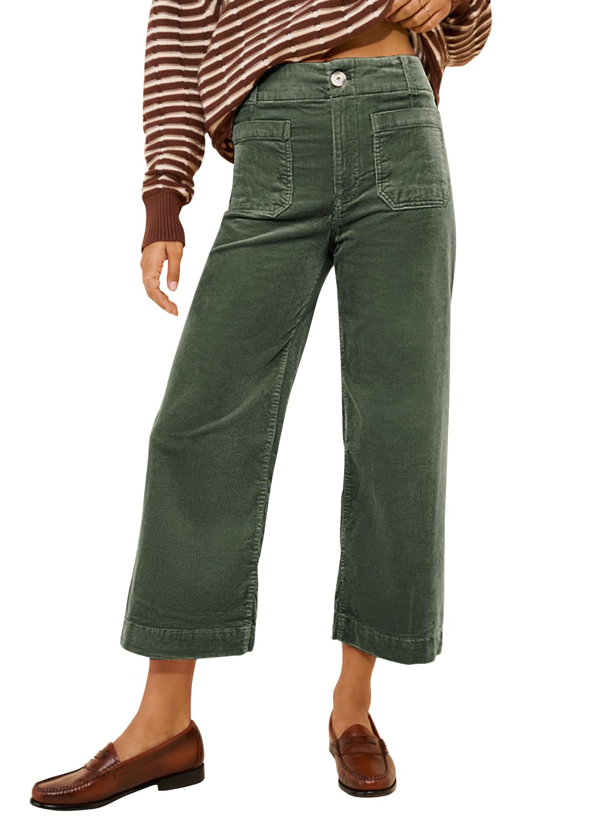 miduo Straight Leg Corduroy Trousers