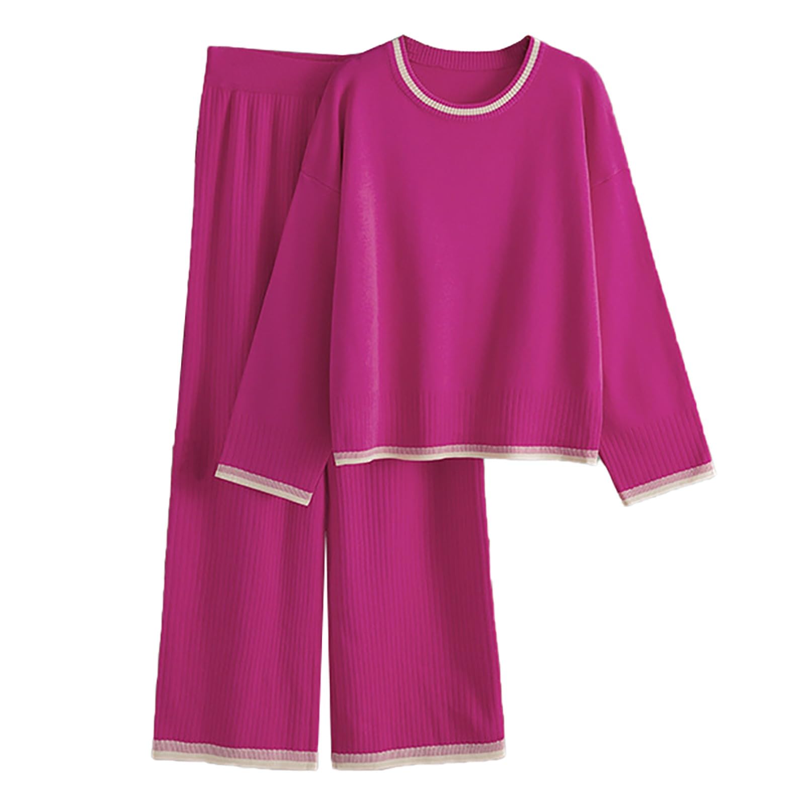 Maglia e pantaloni in maglia, 2 pezzi, tuta invernale da donna