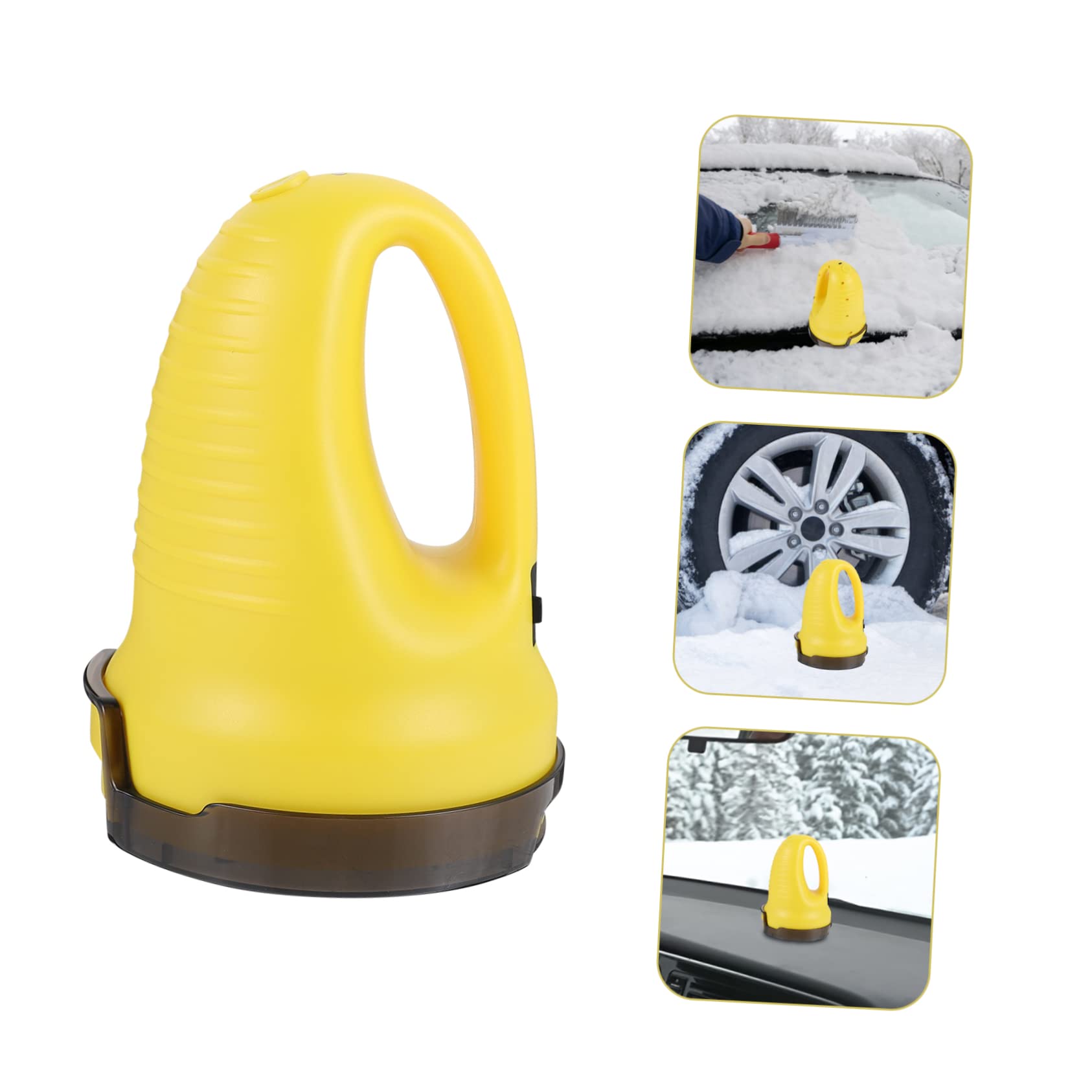 Happyyami Elektrischer Schneekratzer und Ergonomischem Bogenhandgriff mit Abs Material Multifunktionales Schneeräumwerkzeug für Auto für Effiziente Winter Schneeräumung