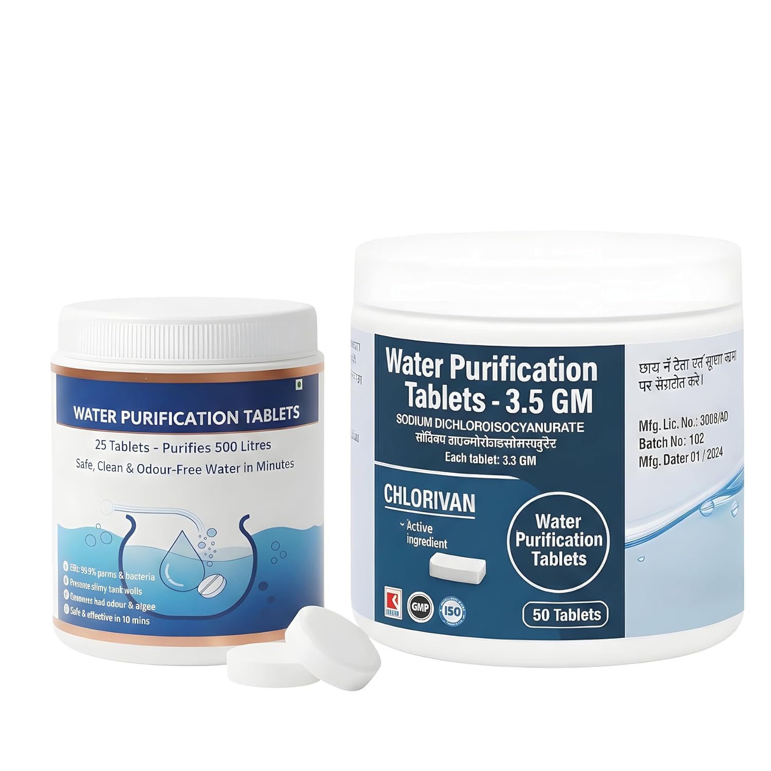 Chlorine Tablets for Water Tanks | 75 Water Purification Tablets Treat Up to 75,000 litres | Tank Cleaning & Water Disinfection | for Overhead, Underground & Residential Storage Tanks-image-29