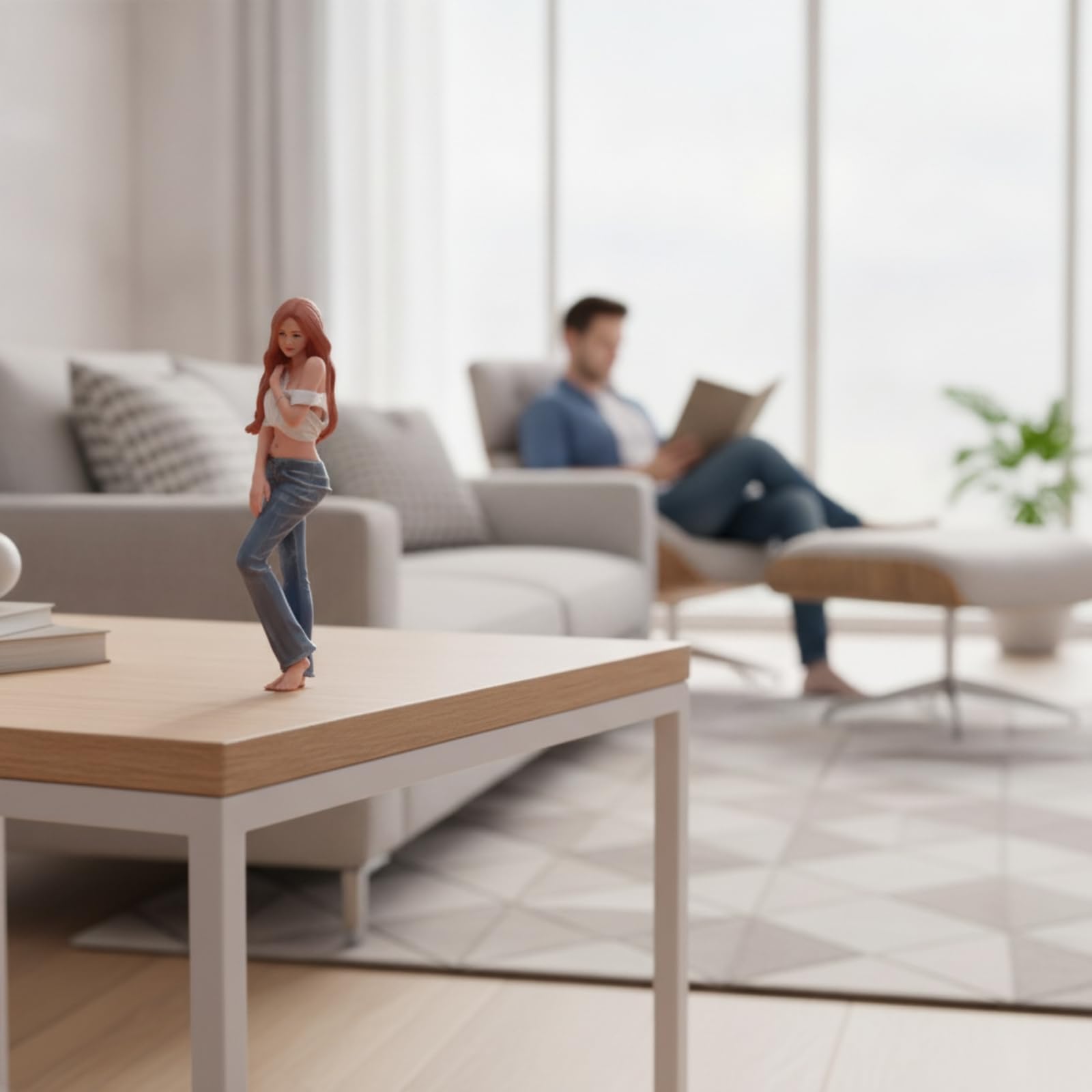 Milageto Miniatur Figurine Resin Frauenfigur Modellfigur Sammelfigur Dioramafigur mit Realistischem Ausdruck Und Präziser, 1/18 Fein Bemalt Mit Gesichtszügen B-Modell