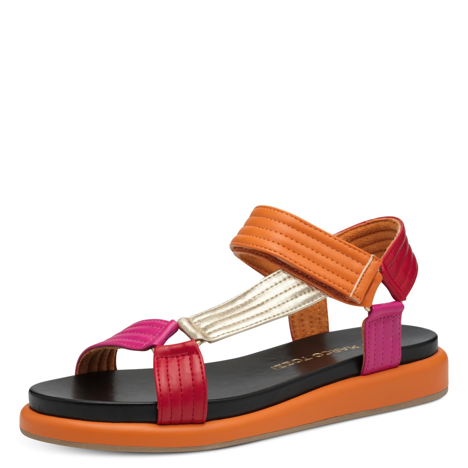 MARCO TOZZI Women's 2-28402-44 Sandals, Mango Comb, 3.5 UK