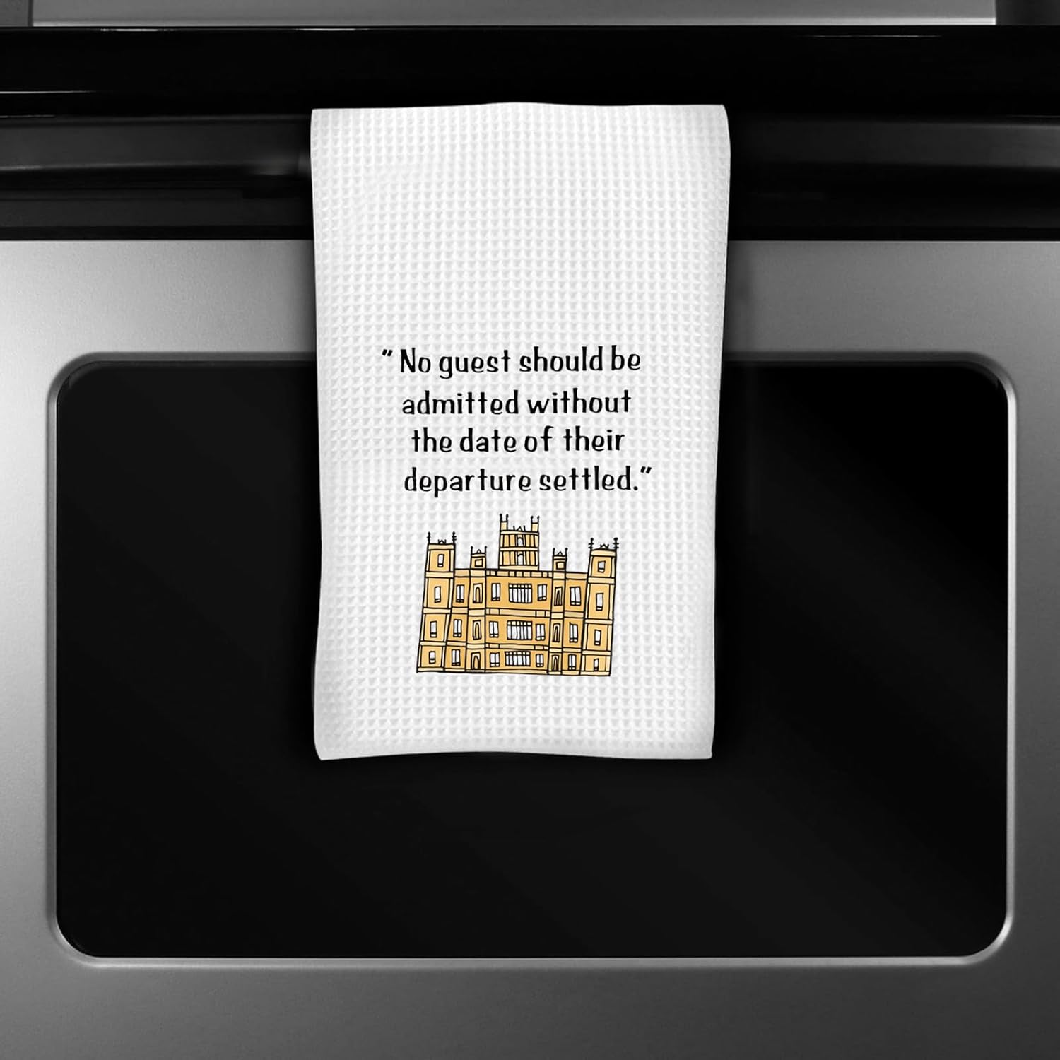 ZJXHPO Royalty Kitchen Towel Castle Inspired Dishes Tea Towel British TV Kitchen Decor Housewarming Gift (Settled Towel) - Image 6