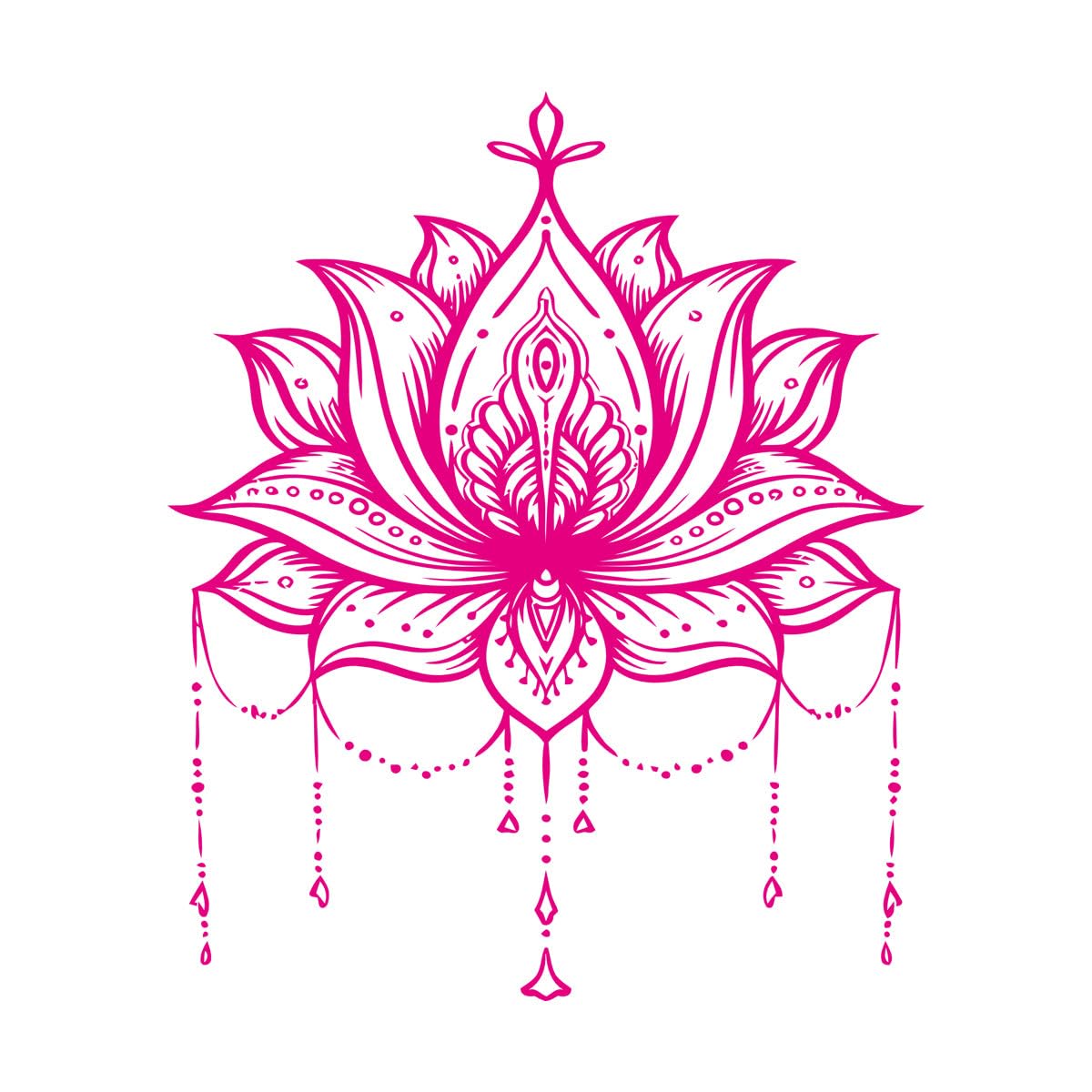 Vinyl Wall Stickers Lotus Flower Yoga Center Zen Symbol Harmony 81x100.8cm Art Mural Painting Extra Large Rosered
