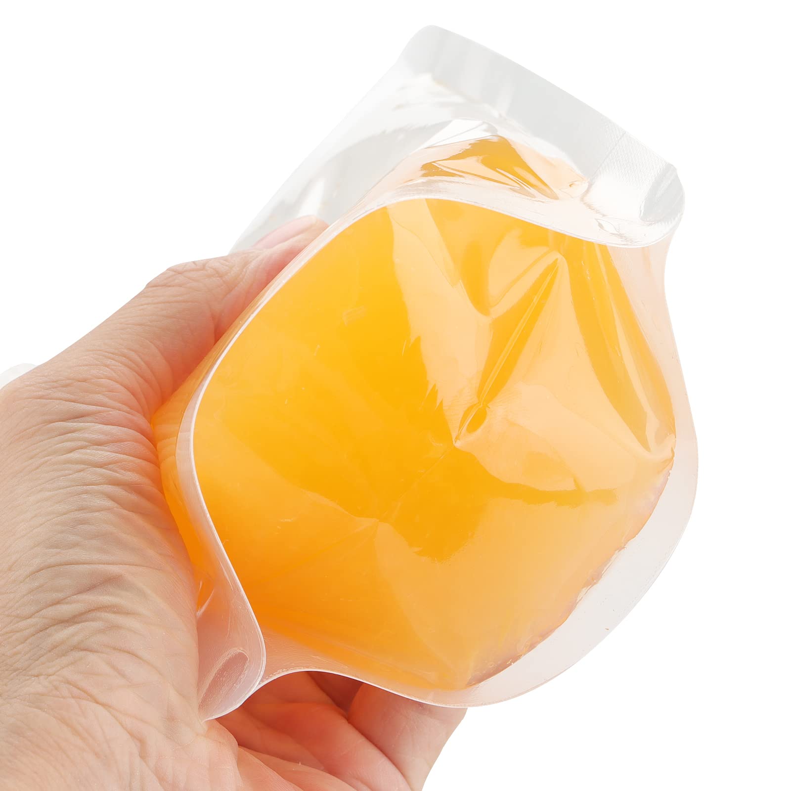 HAKZEON 50 bolsas de bebidas de 350 ml para festivales, bolsa de licor reutilizable transparente, frasco de bebidas con boquilla y embudo, bolsa de pie de mano para viajes bebidas a prueba de fugas