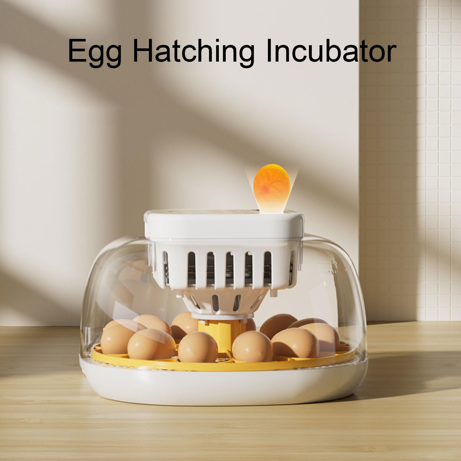 Incubadora de 12 Huevos con Giro Automático de Huevos y Control de Humedad, Incubadoras de Huevos de Diseño Ventilado para Huevos para Incubar, Incubadora de Huevos de (Enchufe