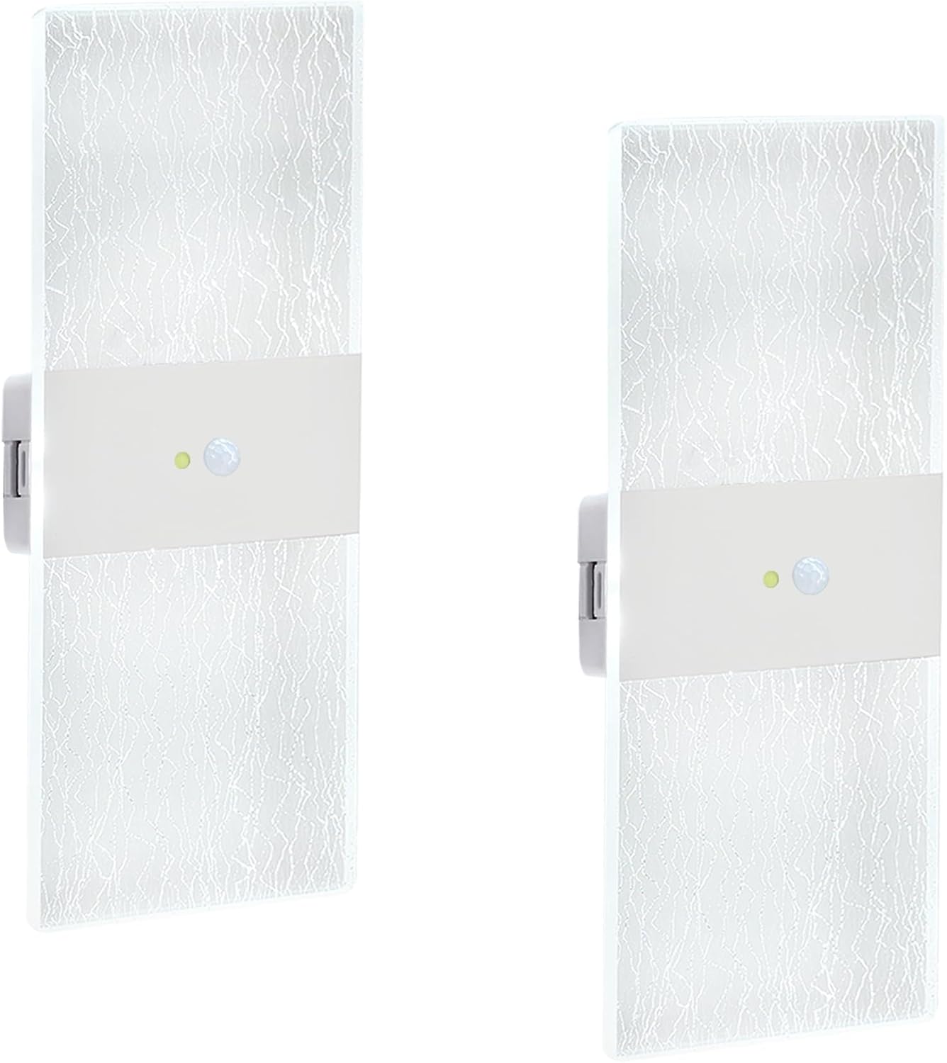 Sensor Control Battery Operated Wall Sconces,Wall Lamps Set of Two for Living Room Bedroom Hallway,USB-C Rechargeable,Magnetic Installation,Motion-Sensing Control Switch,White Light