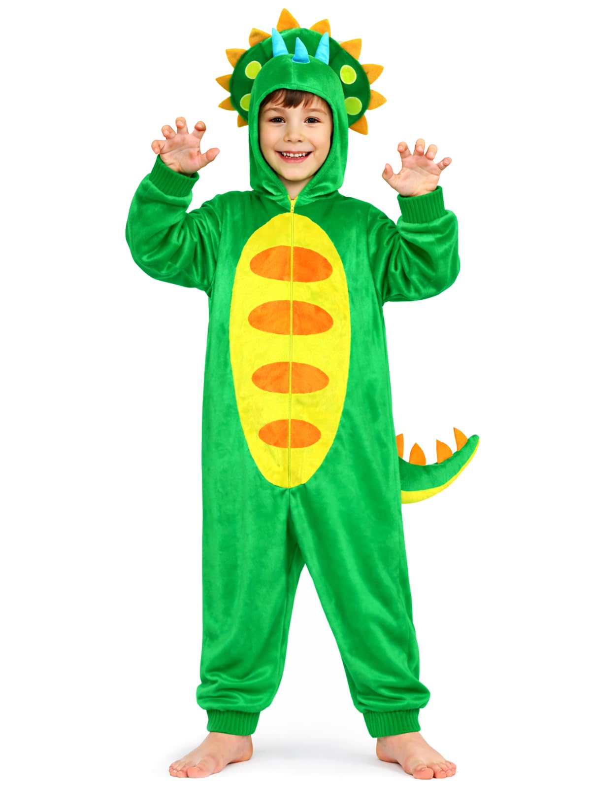 roc party kids animal costume dress up - unisex dress-up outfit for halloween, cosplay & parties for boys & girls 4-12 years