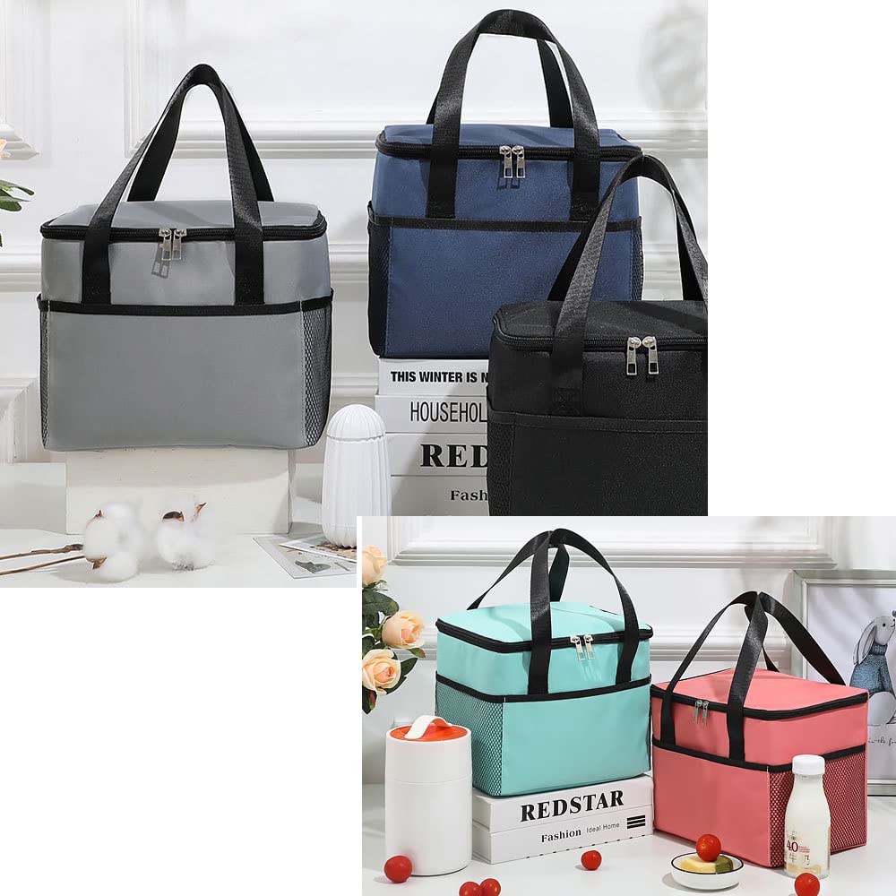 Borsa Termica Grande 30L Per Picnic E Campeggio – Morbida, Impermeabile, Isolata, Pieghevole, Con Tasca, Nero