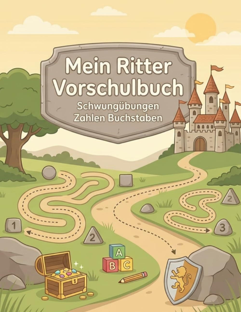 Ritter Vorschulbuch ab 4 Jahren: Spielerisch lernen mit Rittern, Burgen und Drachen – Ausmalen, Rätsel und Nachspuren zur Förderung von Konzentration und Feinmotorik