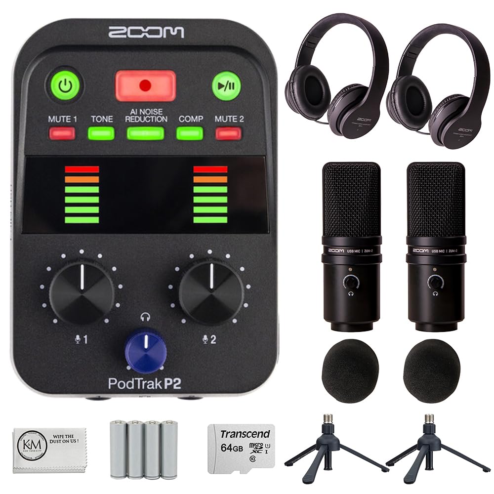 Amazon.com: Zoom PodTrak P2 Dual USB Mic Recorder for