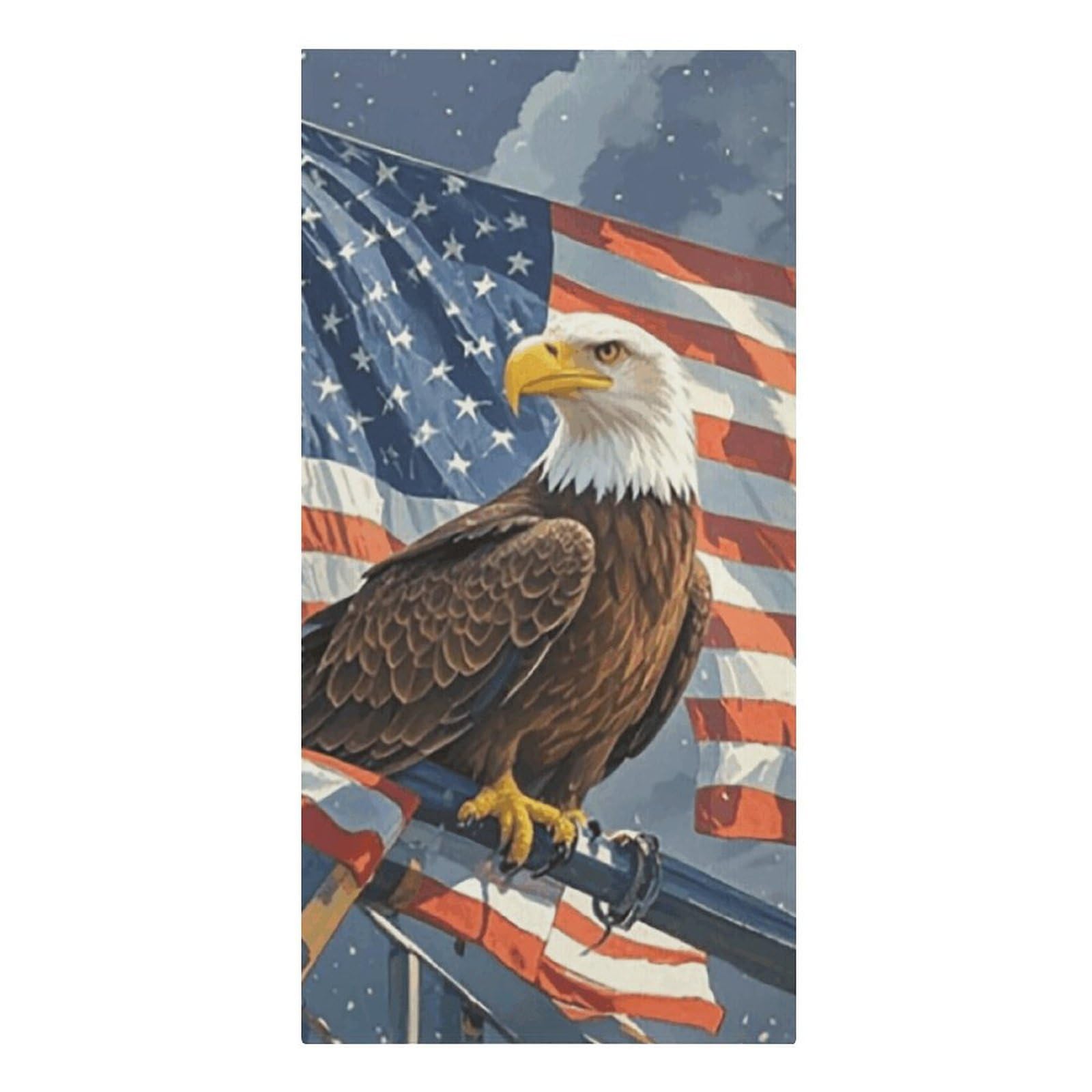 FekiLoot America Flag and Eagle Towels Lightweight Thin Beach Towel Classic Soft Large Pool Towel Highly Absorbent Sand Free Bath Towels Travel Blanket for Vacation Essentials Adult Gift 30" X 61"