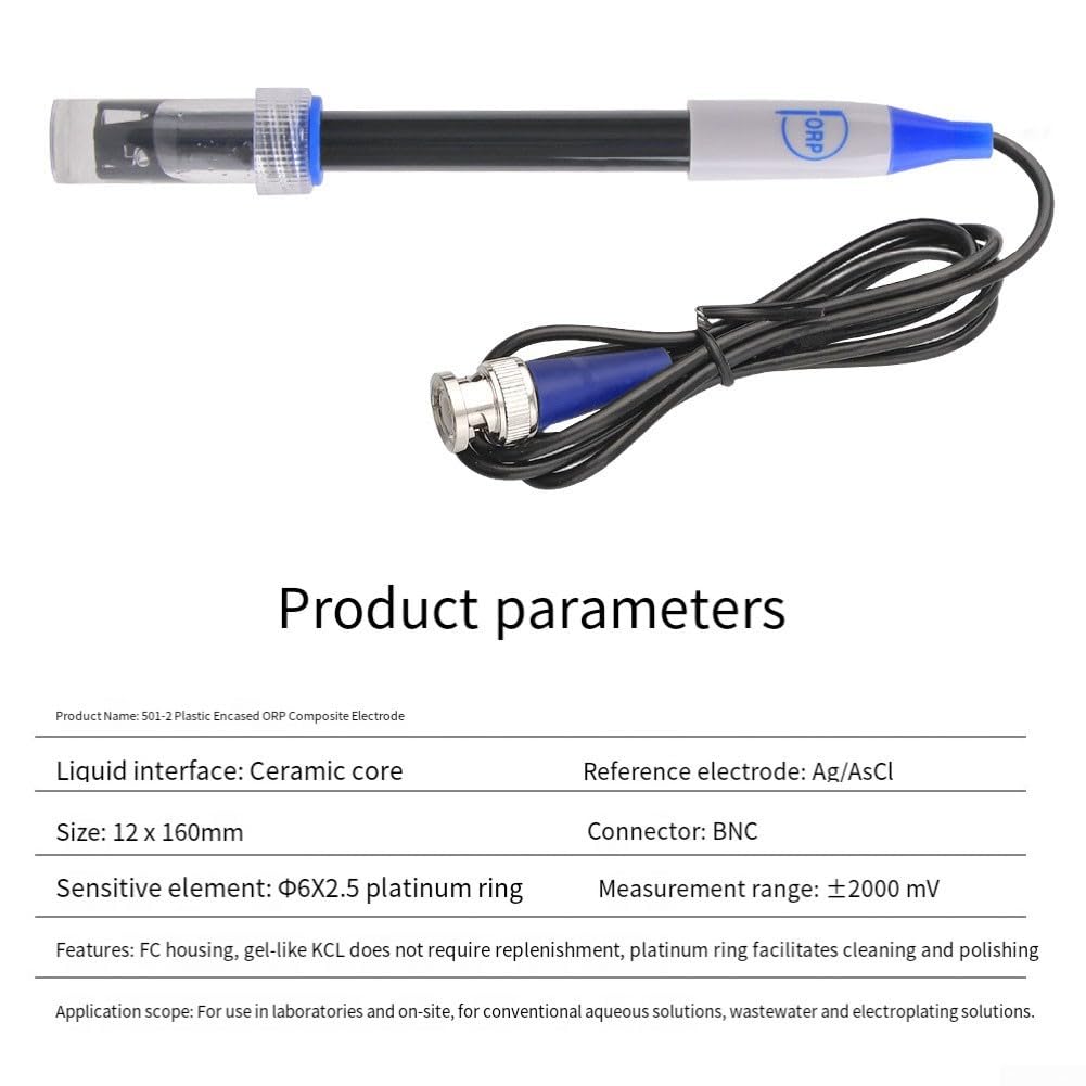 Professionelle Orp Redox Sonde mit Standard BNC für genaue Poolwasserprüfung austauschbare Elektrode schwarz