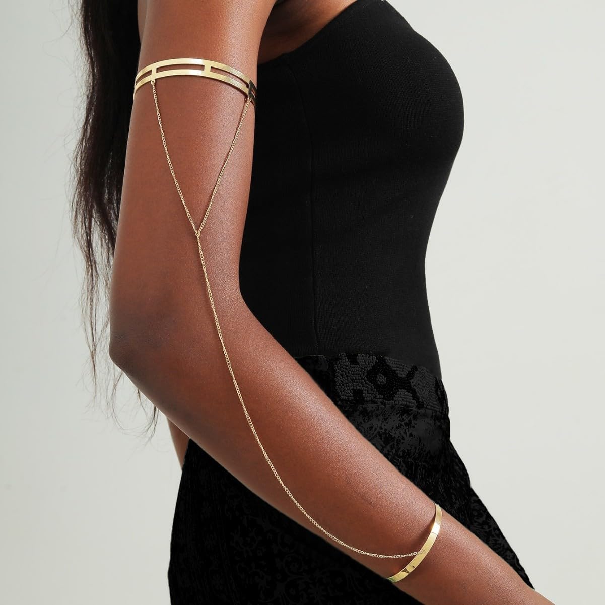 Gold Arm Cuff for Women Upper Arm Bracelet Open Adjustable Arms Cuffs Bracelet Summer Beach Body Jewelry Gift Fashion Jewelry for Women 2025 - Image 2