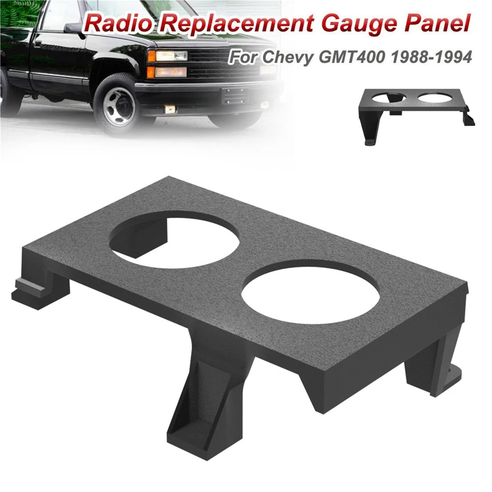Panneau De Jauge Remplacement D'autoradio OBS Pour Chevy GMT400 1988-1994, Composants Intérieurs, D'instruments À Double Bouche Tableau de bord de voiture