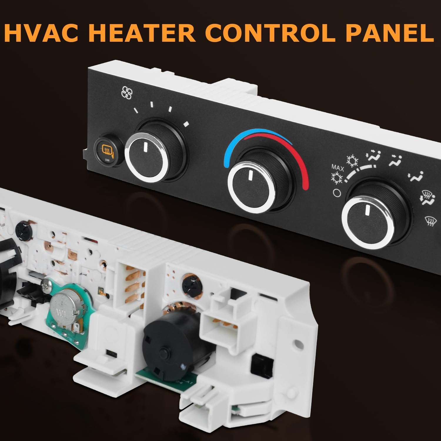 599-294 Front A/C Heater Climate Control Module Panel Compatible with Chevy Express 1500 2500 3500 Pasajeros G30, GMC Savana 1500 2500 3500 Air Conditioning Panel with Rear Window Defogger